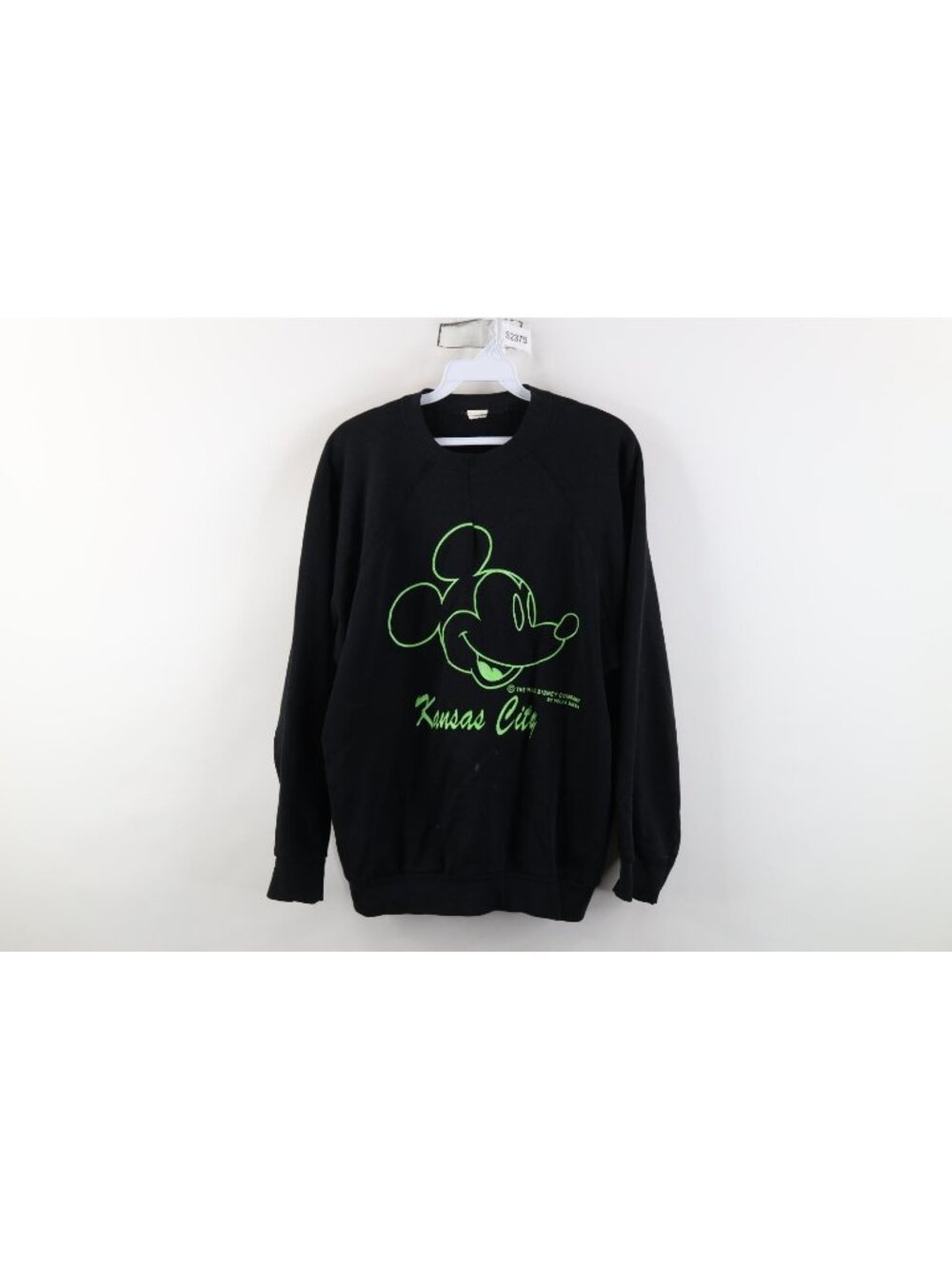 Vintage 80s Disney Womens XL Distressed Kansas City Mickey Mouse Sweatshirt USA